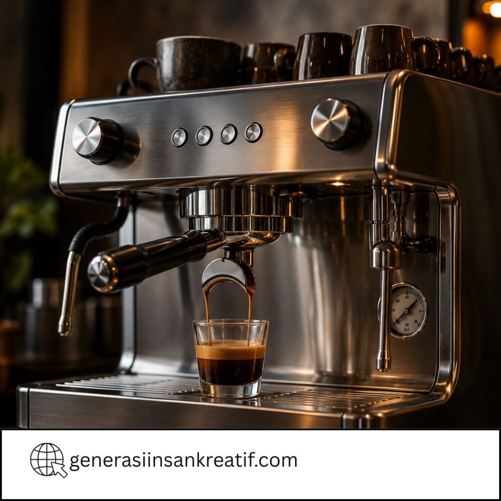 Menyajian Kopi Espresso mesin